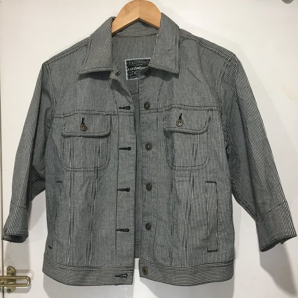 VINTAGE LIZ CLAIBORNE PLAID JACKET SIZE M - Picture 2 of 6